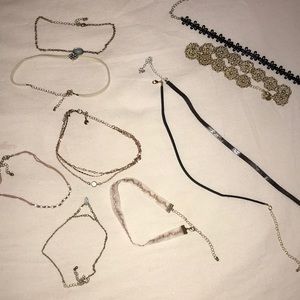 Lot of 10 choker necklaces